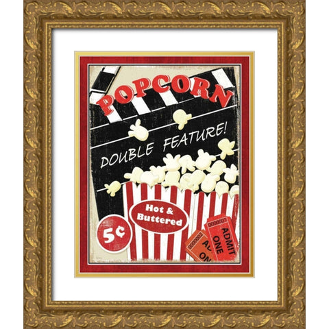 At the Movies I Gold Ornate Wood Framed Art Print with Double Matting by Charron, Veronique