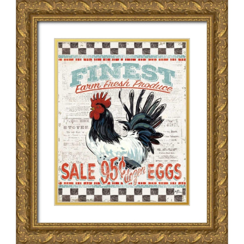 Morning News IV Gold Ornate Wood Framed Art Print with Double Matting by Penner, Janelle