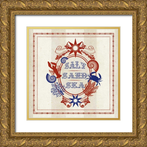 Nautical Wisdom I Gold Ornate Wood Framed Art Print with Double Matting by Studio Mousseau