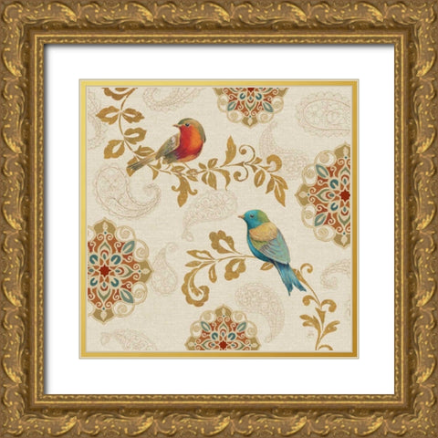 Bird Rainbow IIIA Gold Ornate Wood Framed Art Print with Double Matting by Brissonnet, Daphne