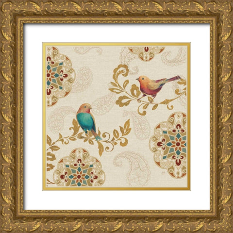 Bird Rainbow IIA Gold Ornate Wood Framed Art Print with Double Matting by Brissonnet, Daphne