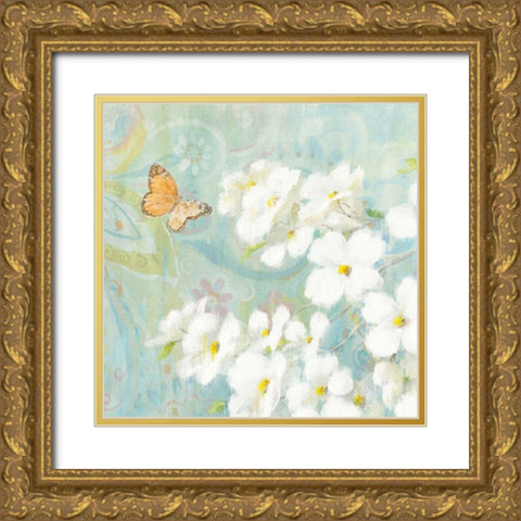 Spring Dream III Gold Ornate Wood Framed Art Print with Double Matting by Nai, Danhui