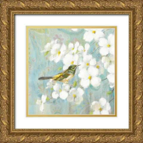 Spring Dream V Gold Ornate Wood Framed Art Print with Double Matting by Nai, Danhui