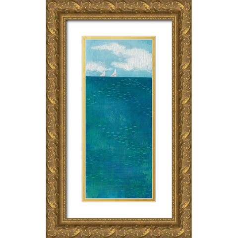 Out For a Sail Gold Ornate Wood Framed Art Print with Double Matting by Averinos, Melissa