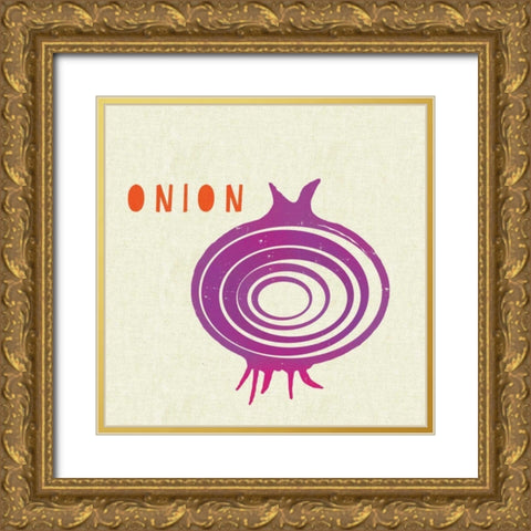 Summer Vegetable IV Gold Ornate Wood Framed Art Print with Double Matting by Studio Mousseau