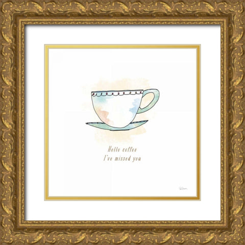 Good Brew II Gold Ornate Wood Framed Art Print with Double Matting by Schlabach, Sue