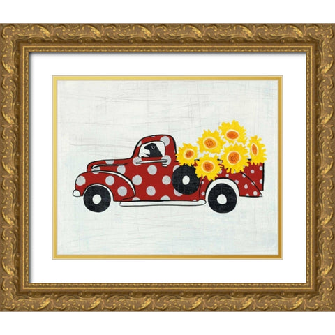 Modern Americana Farm VI Gold Ornate Wood Framed Art Print with Double Matting by Averinos, Melissa