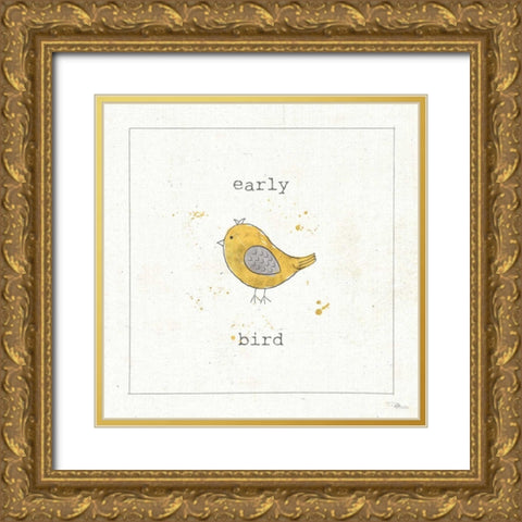 Opposites Cuties IV Gold Ornate Wood Framed Art Print with Double Matting by Pela Studio