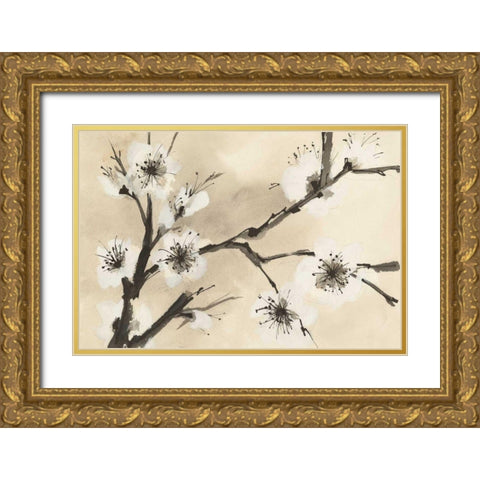 Spring Blossoms II Crop Gold Ornate Wood Framed Art Print with Double Matting by Paschke, Chris
