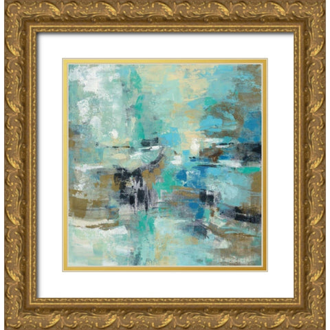Fjord Reflections Gold Ornate Wood Framed Art Print with Double Matting by Vassileva, Silvia