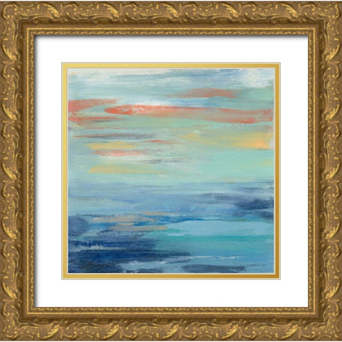 Sunset Beach I Gold Ornate Wood Framed Art Print with Double Matting by Vassileva, Silvia