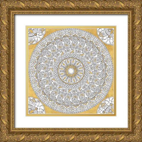Color My World Mandala I Gold Gold Ornate Wood Framed Art Print with Double Matting by Brissonnet, Daphne