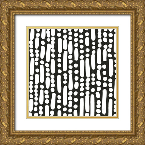 Cross Current Square Up IV BW Gold Ornate Wood Framed Art Print with Double Matting by Warrick, Cheryl