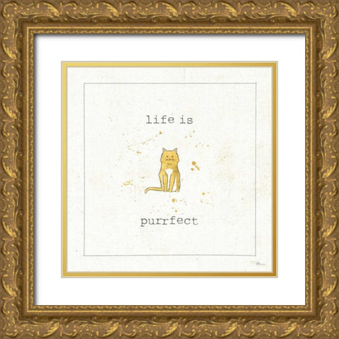 Companion Cuties I Gold Ornate Wood Framed Art Print with Double Matting by Pela Studio