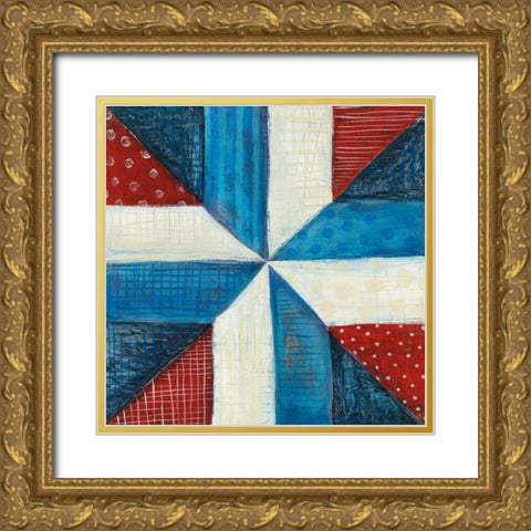 Modern Americana I v2 Gold Ornate Wood Framed Art Print with Double Matting by Averinos, Melissa