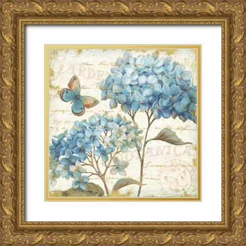 Blue Garden IV Gold Ornate Wood Framed Art Print with Double Matting by Brissonnet, Daphne