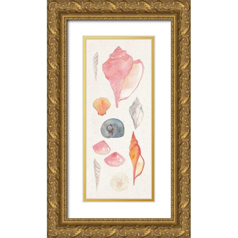 Sea Gems I Gold Ornate Wood Framed Art Print with Double Matting by Wild Apple Portfolio