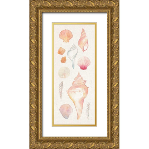 Sea Gems II Gold Ornate Wood Framed Art Print with Double Matting by Wild Apple Portfolio