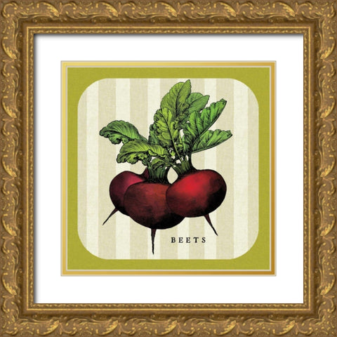 Linen Vegetable I Gold Ornate Wood Framed Art Print with Double Matting by Mousseau Studio