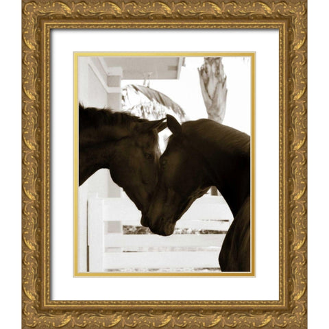 Good Friends Gold Ornate Wood Framed Art Print with Double Matting by Dratfield, Jim
