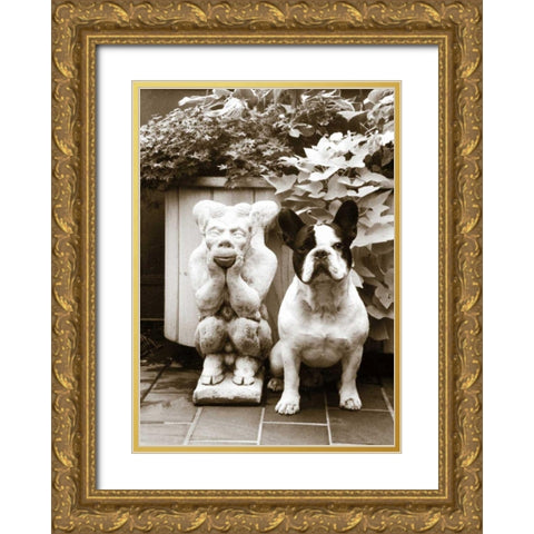 Friends Gold Ornate Wood Framed Art Print with Double Matting by Dratfield, Jim