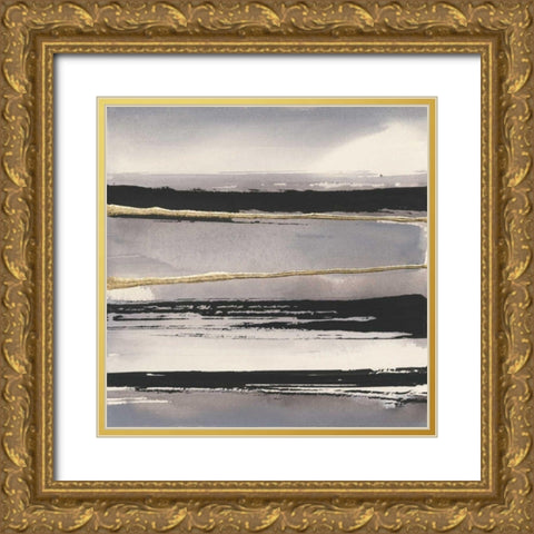 Gilded Grey I Gold Ornate Wood Framed Art Print with Double Matting by Paschke, Chris