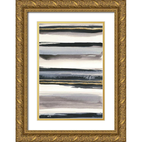 Gilded Grey IV Gold Ornate Wood Framed Art Print with Double Matting by Paschke, Chris