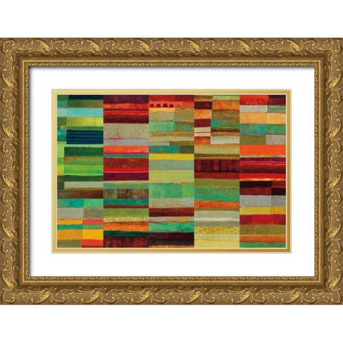 Fields of Color VIII Gold Ornate Wood Framed Art Print with Double Matting by Davies, Jane