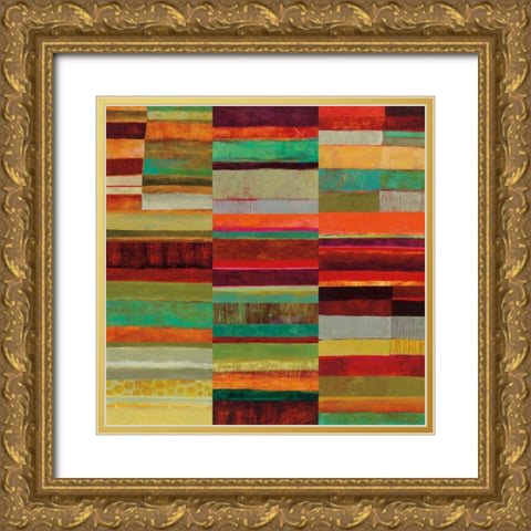 Fields of Color IX Gold Ornate Wood Framed Art Print with Double Matting by Davies, Jane