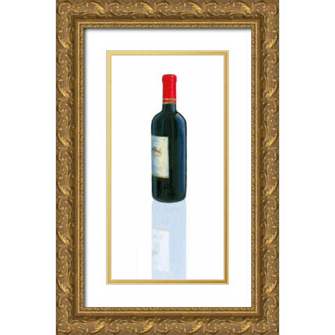 Wine Stance II Gold Ornate Wood Framed Art Print with Double Matting by Fabiano, Marco