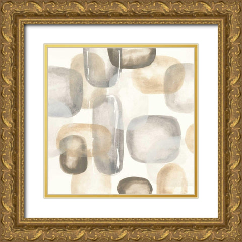 Neutral Stones II Gold Ornate Wood Framed Art Print with Double Matting by Paschke, Chris