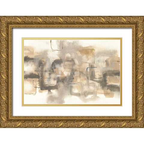 Platinum Neutrals I Gold Ornate Wood Framed Art Print with Double Matting by Paschke, Chris