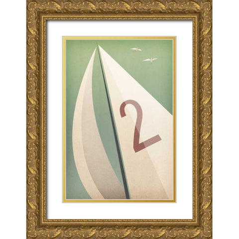 Sails VIII Gold Ornate Wood Framed Art Print with Double Matting by Fowler, Ryan