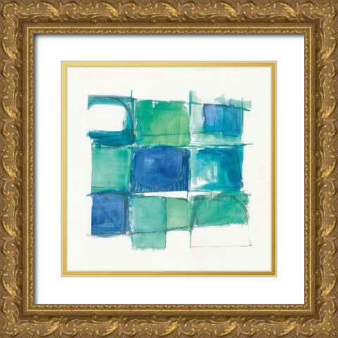 131 West 3rd Street Square II on White Gold Ornate Wood Framed Art Print with Double Matting by Schick, Mike