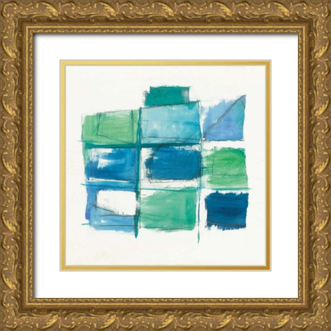131 West 3rd Street Square III on White Gold Ornate Wood Framed Art Print with Double Matting by Schick, Mike