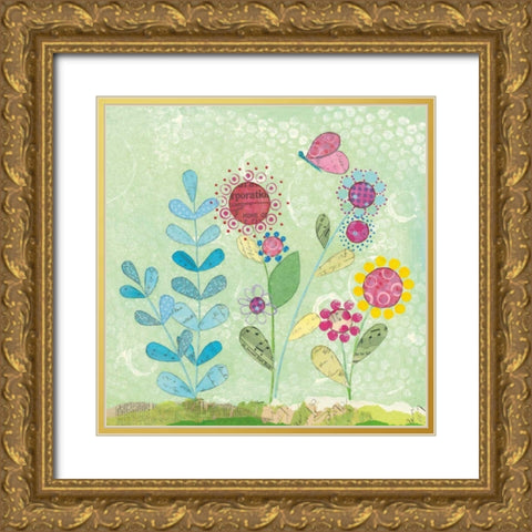 Pattys Garden II Gold Ornate Wood Framed Art Print with Double Matting by Prahl, Courtney