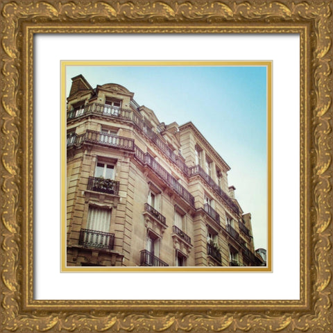 Paris Moments II Gold Ornate Wood Framed Art Print with Double Matting by Marshall, Laura