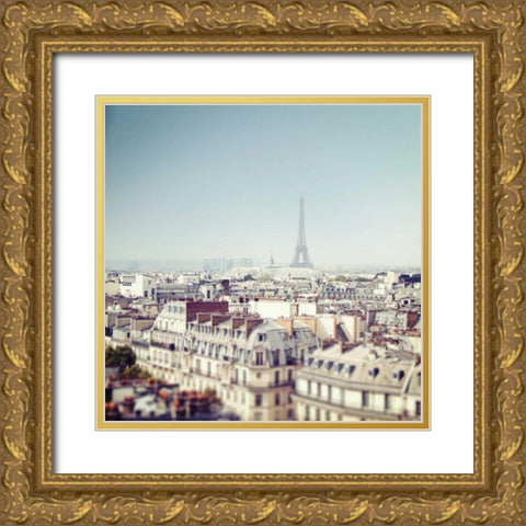 Paris Moments VI Gold Ornate Wood Framed Art Print with Double Matting by Marshall, Laura