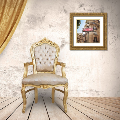 Paris Moments VII Gold Ornate Wood Framed Art Print with Double Matting by Marshall, Laura