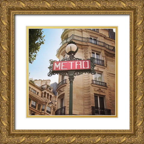 Paris Moments VII Gold Ornate Wood Framed Art Print with Double Matting by Marshall, Laura