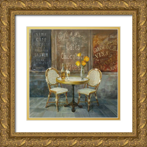 French Cafe Gold Ornate Wood Framed Art Print with Double Matting by Nai, Danhui