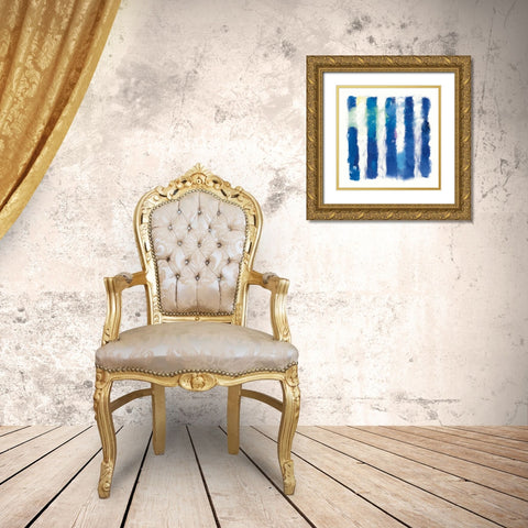 Rhythm and Hue on White Gold Ornate Wood Framed Art Print with Double Matting by Schick, Mike