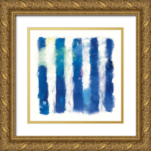 Rhythm and Hue on White Gold Ornate Wood Framed Art Print with Double Matting by Schick, Mike