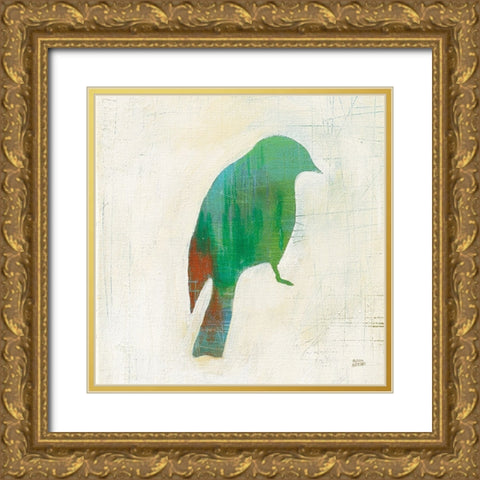 Flight Patterns Bird III Gold Ornate Wood Framed Art Print with Double Matting by Averinos, Melissa