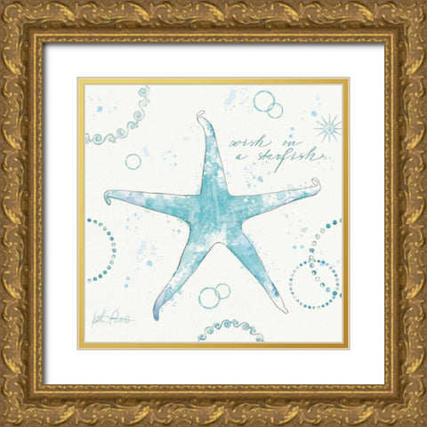 Coastal Splash I Gold Ornate Wood Framed Art Print with Double Matting by Pertiet, Katie