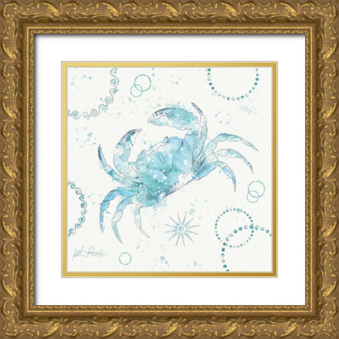 Coastal Splash IV Gold Ornate Wood Framed Art Print with Double Matting by Pertiet, Katie