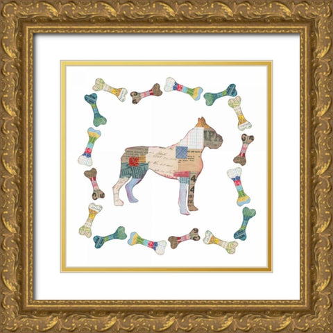 Good Dog I Sq with Border Gold Ornate Wood Framed Art Print with Double Matting by Prahl, Courtney