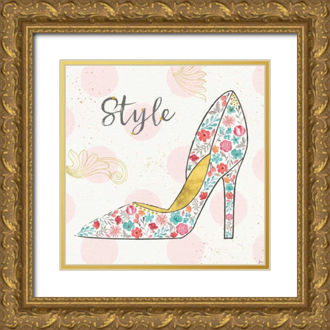 Fashion Blooms II Gold Ornate Wood Framed Art Print with Double Matting by Aiken, Jess