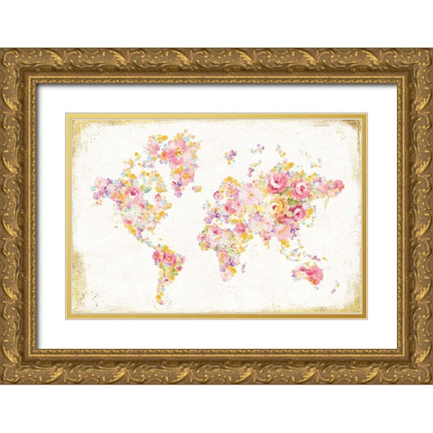 Midsummer World Gold Ornate Wood Framed Art Print with Double Matting by Nai, Danhui