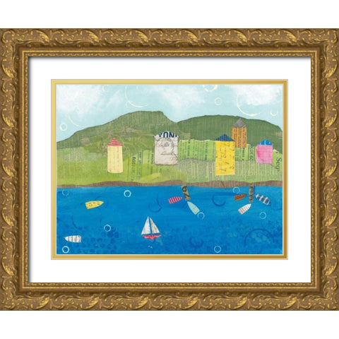 Coastal Harbor II Gold Ornate Wood Framed Art Print with Double Matting by Prahl, Courtney